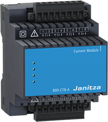 800-CT8-A | 2x 4 kanaals stroommeetmodule ../5A of ../1A t.b.v. UMG 800 serie