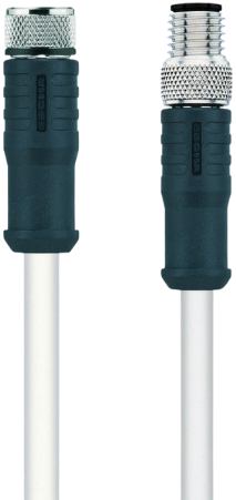 HT-SKP3-2-HT-SSP3/S2430 | M8/M8 kabel, 3p, female 0°/male 0°, 2 m, PTFE