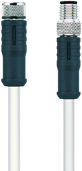 HT-SKP3-5-HT-SSP3/S2430 | M8/M8 kabel, 3p, female 0°/male 0°, 5 m, PTFE