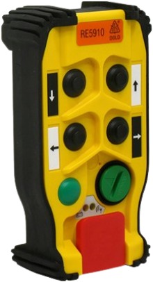 RE5910/005 | Draadloze veiligheidsbediening, 3x drukschakelaar (BPSV), 1x auto-return draaischakelaar (COM3R), zonder IR