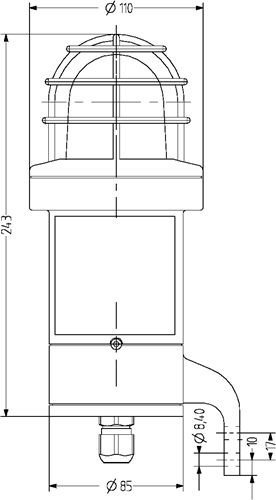 dsf-explosion-proof-xenon-strobe-beacon-drawing