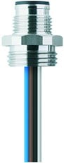 EC-FS8-0,5/16 | M12 connector, 8p, male 0°, 0,5 m, chassisdeel, front wall