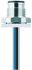 EC-FSFD4-0,5/16 | M12 connector, 4p, male 0°, 0,5 m, chassisdeel, back wall