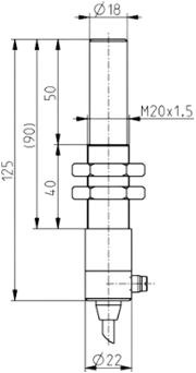 Ex RC M20 1Wr - 2m - magnetische sensor afmeting - steute