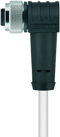 HT-WWAK8-5/S2430 | M12 connector, 8p, female 90°, 5 m, PTFE, high temp.