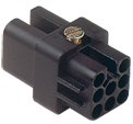 CDF 07 N | Female binnenwerk, maat 21.21, 7P+PE, krimp, 10A, 250V, zwart