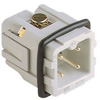 CKM 03 | Male binnenwerk, maat 21.21, 3P+PE, zilver, schroef, 10A, 230/400V