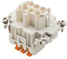 CSHF 06 | Female binnenwerk, maat 44.27, 6P+PE, zilver, SQUICH, 16A, 500V