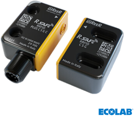 RRFID BASIC C S U C | RFID veiligheidsschakelaar, Uniek gecodeerd, M12 Connector, 22mm breed