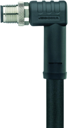 PS-AM12K3.002-5-PS-WM12S3.002/S5015 | M12/M12 power, 3p, female 0°/male 90°, 5 m, PUR