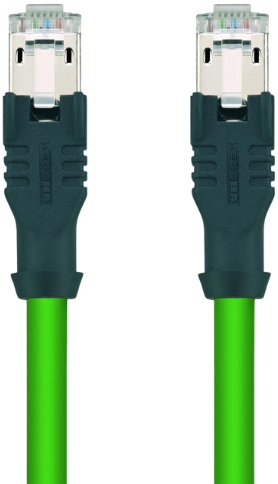 IE-RJ45SS8.002-0,3-IE-RJ45SS8.002/S610GN | RJ45/RJ45, 8p, male 0°/male 0°, 0,3 m, groen